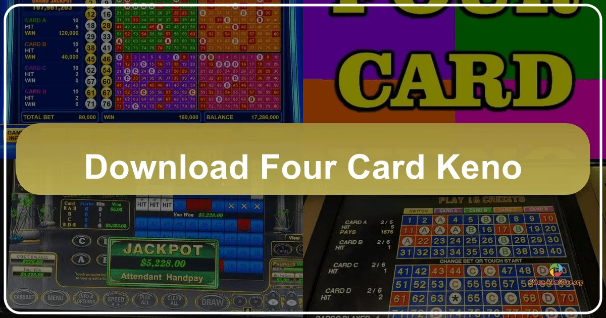 Four Card Keno: A Digital Take on a Casino Classic
