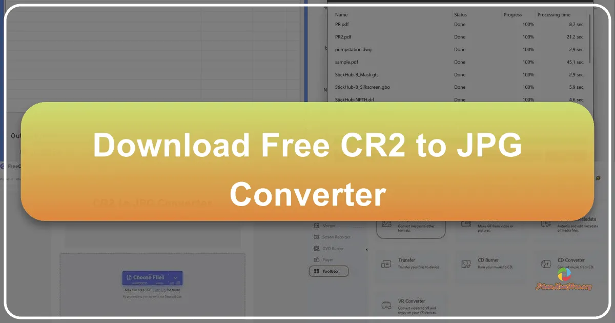 Free CR2 to JPG Converter