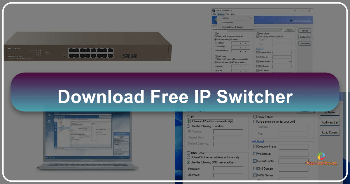 Free IP Switcher: A network configuration tool with intuitive interface and limited features. /images/download-free-ip-switcher.png