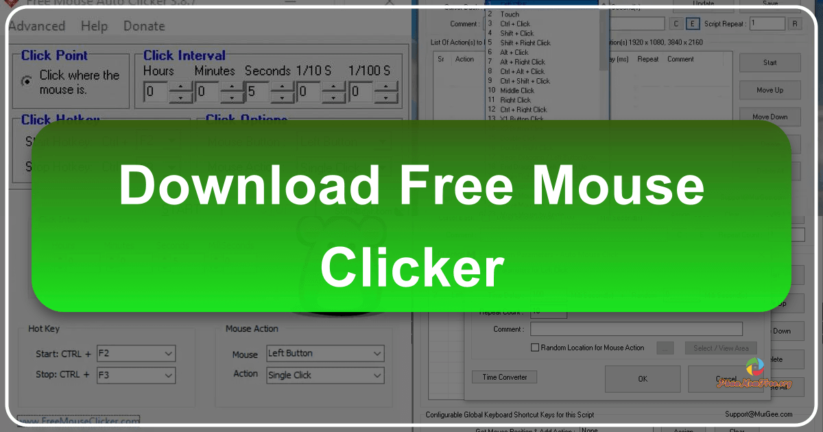 Free Mouse Clicker automates repetitive clicks for enhanced productivity and efficiency in various tasks and applications. /images/download-free-mouse-clicker.png