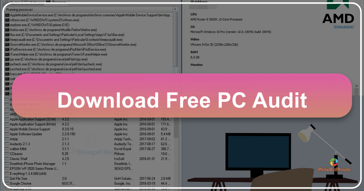 Free PC Audit: A lightweight tool for comprehensive system information and diagnostic scanning on Windows operating systems. /images/download-free-pc-audit.png