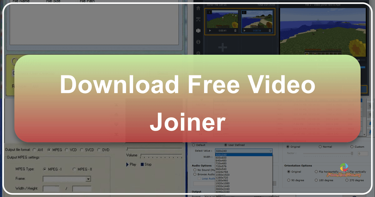 Free Video Joiner software: A simple tool to merge video files quickly and efficiently on Windows systems. /images/download-free-video-joiner.png