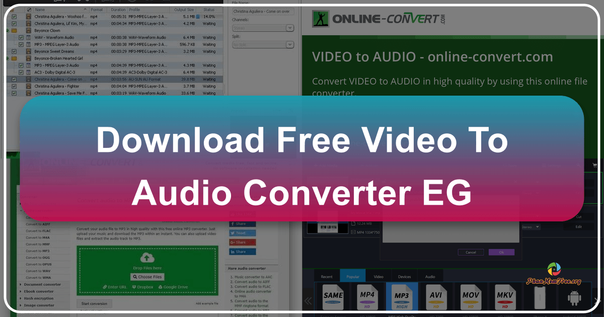 Extract audio from videos easily with the free video to audio converter software. /images/download-free-video-to-audio-converter-eg.png