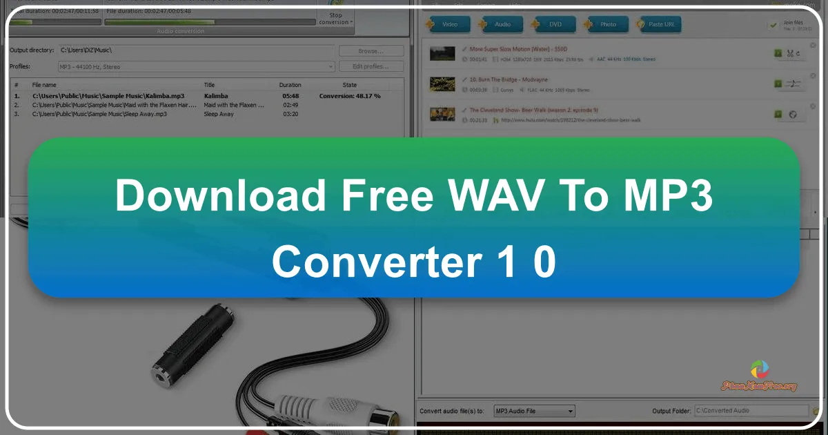 Free WAV to MP3 Converter 2.25: Công cụ chuyển đổi âm thanh đơn giản và hiệu quả
