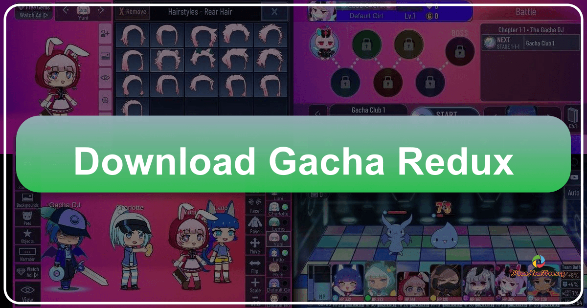 Gacha Redux: a modified Gacha Life experience with free customization options and technical shortcomings. /images/download-gacha-redux.png
