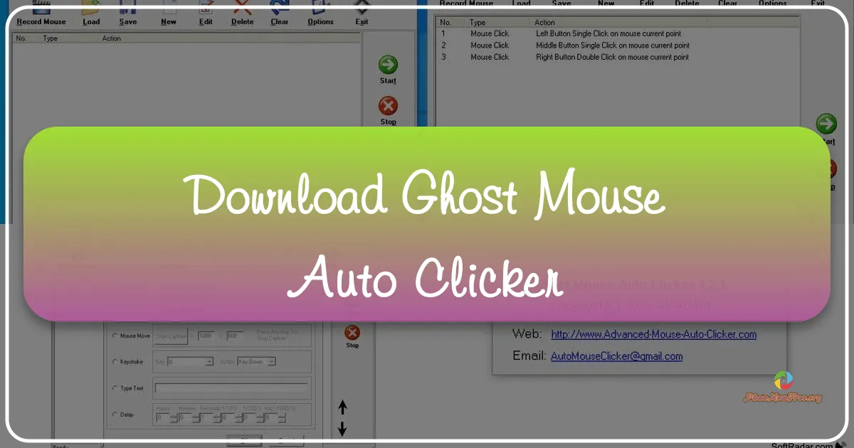 Ghost Mouse Auto Clicker: Phần mềm tự động hóa thao tác chuột và bàn phím
