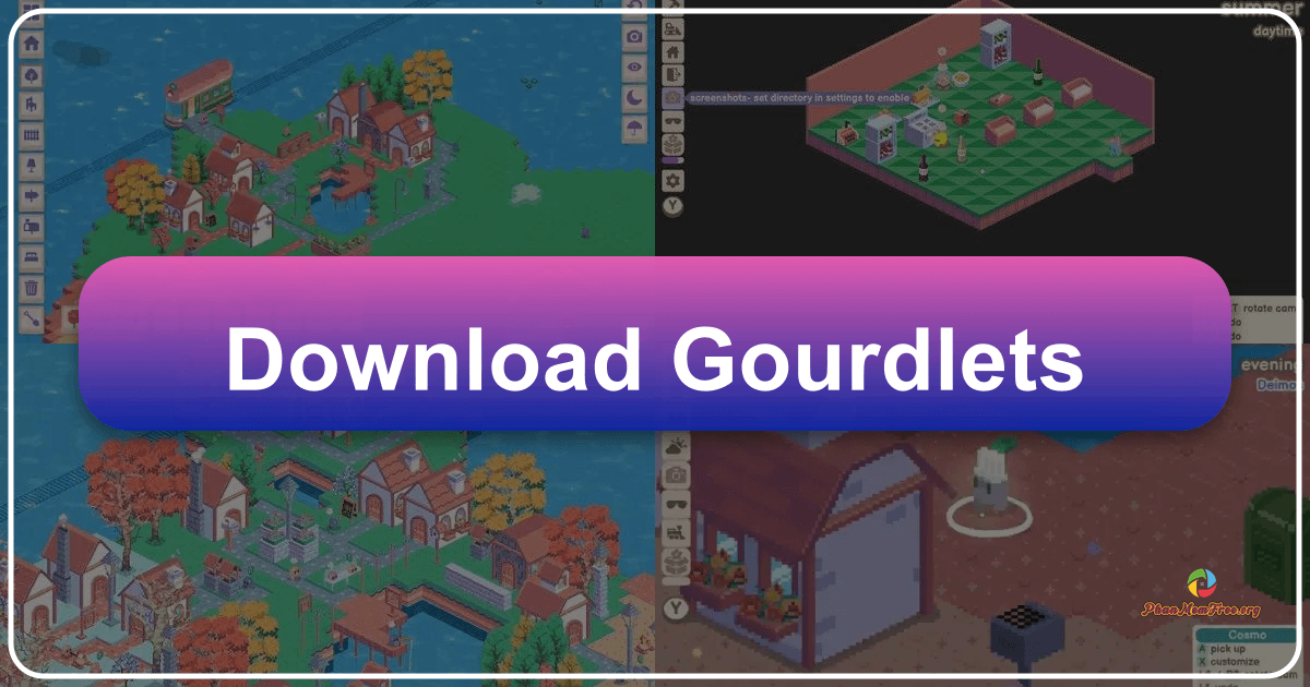 Gourdlets: A charming simulation game offering a relaxing town-building experience with creative freedom. /images/download-gourdlets.png