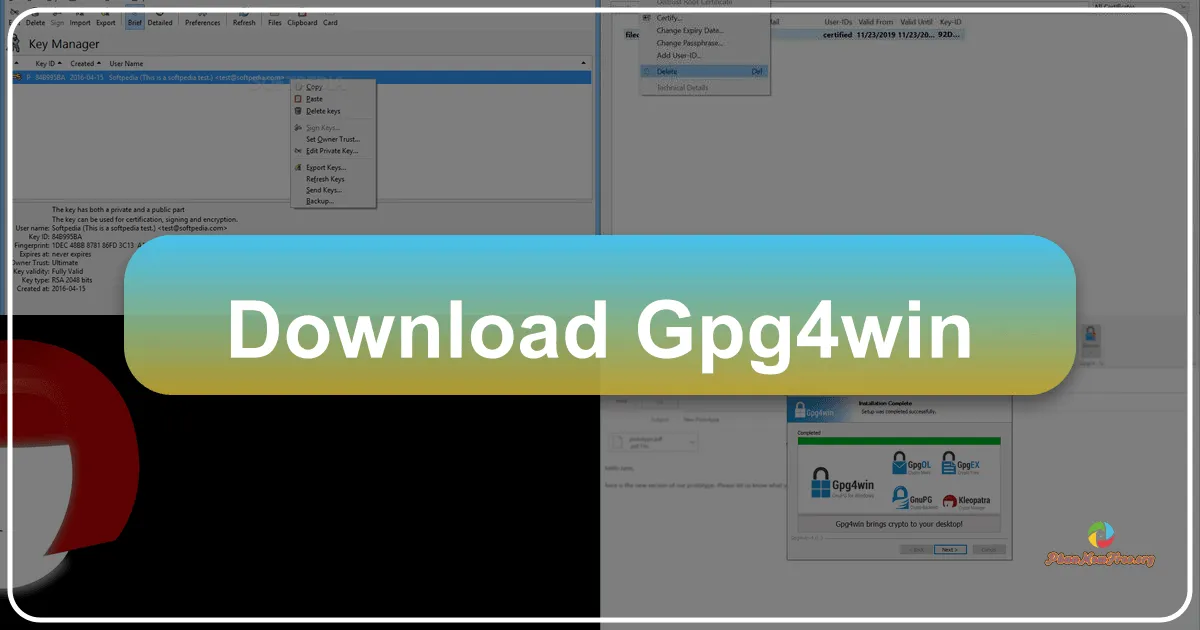 Gpg4win: Comprehensive Encryption and Digital Signatures for Windows
