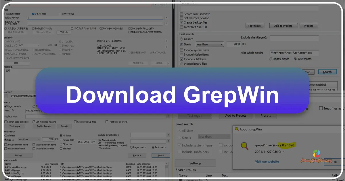 grepWin: A Powerful and Customizable File Search Utility for Windows