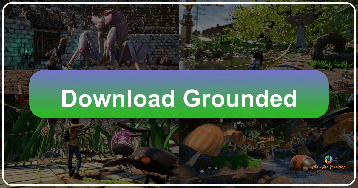 "Grounded" offers a unique survival adventure in a backyard world filled with gigantic insects and hidden dangers. /images/download-grounded.png