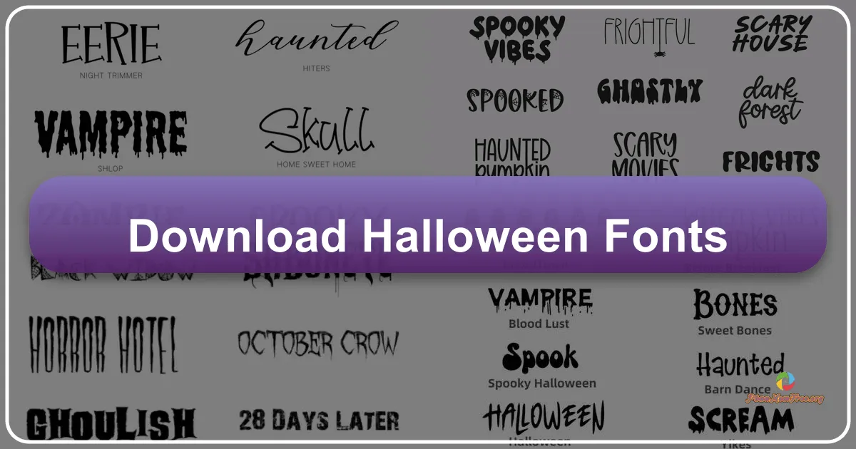 Font Chữ Halloween: Tạo Bầu Không Khí Ma Quái Cho Lễ Hội Hóa Trang