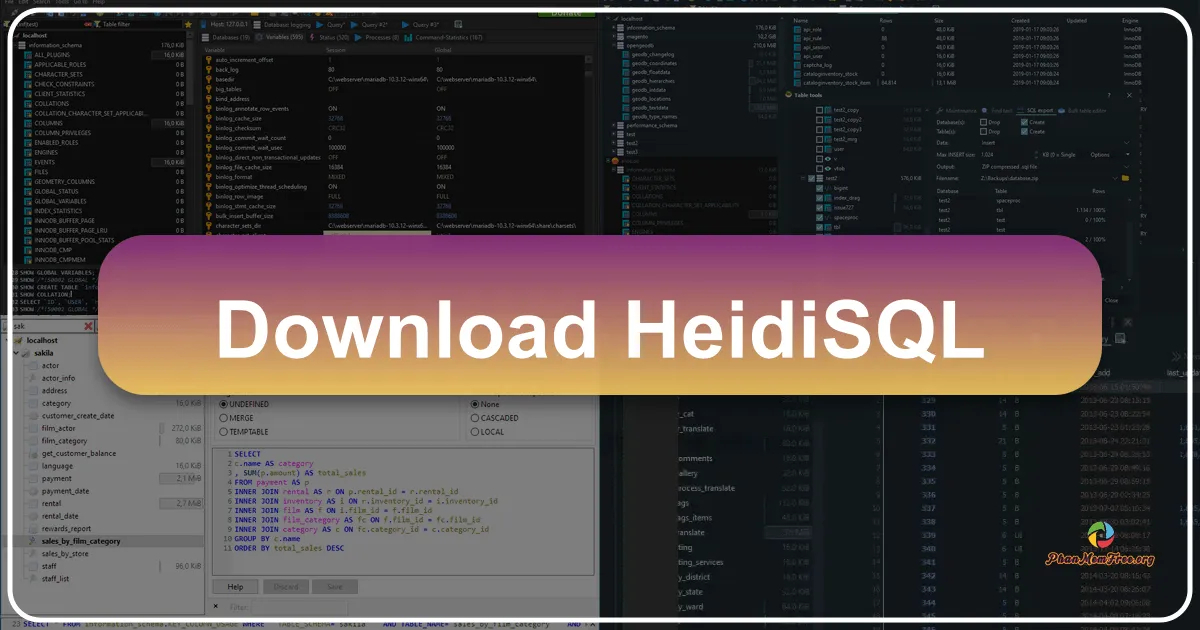 HeidiSQL: A Comprehensive Guide to the Free MySQL Database Management Tool