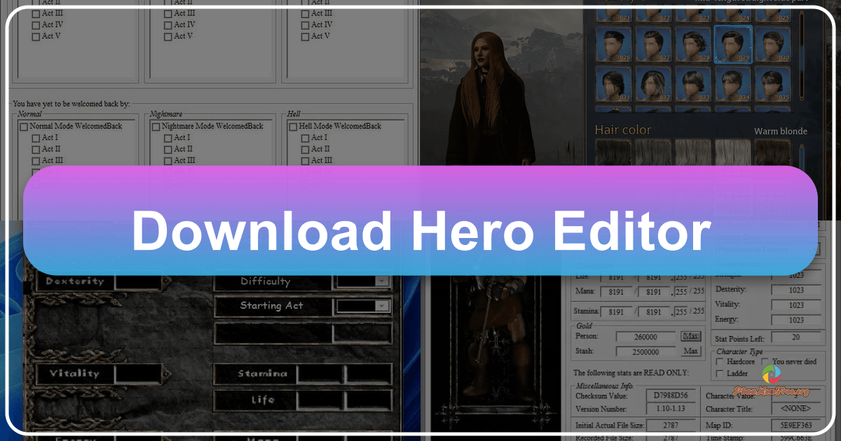 Hero Editor: A tool for modifying Diablo II characters with ease and flexibility, offering various benefits and drawbacks. /images/download-hero-editor.png