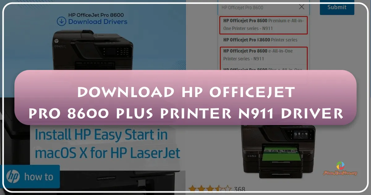 HP Officejet Pro 8600 Plus Printer N911 Driver