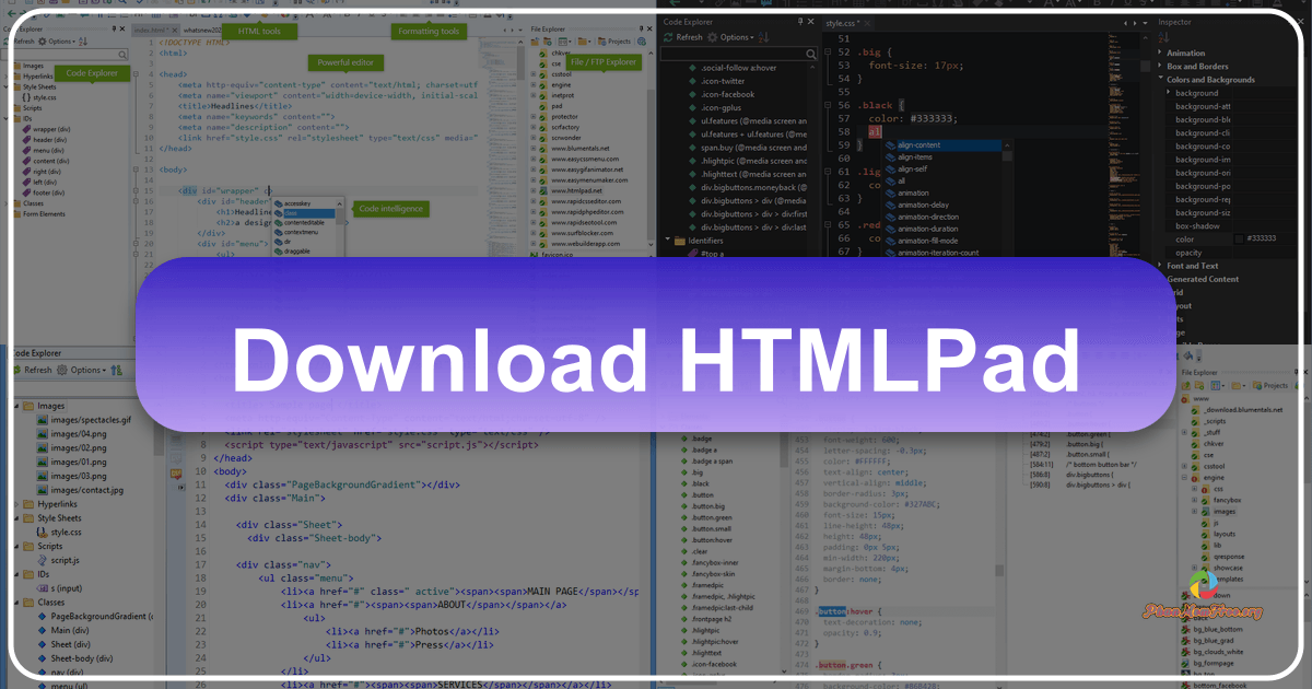 HTMLPad review: A web development IDE with robust features and limitations in collaboration and version control. /images/download-htmlpad.png