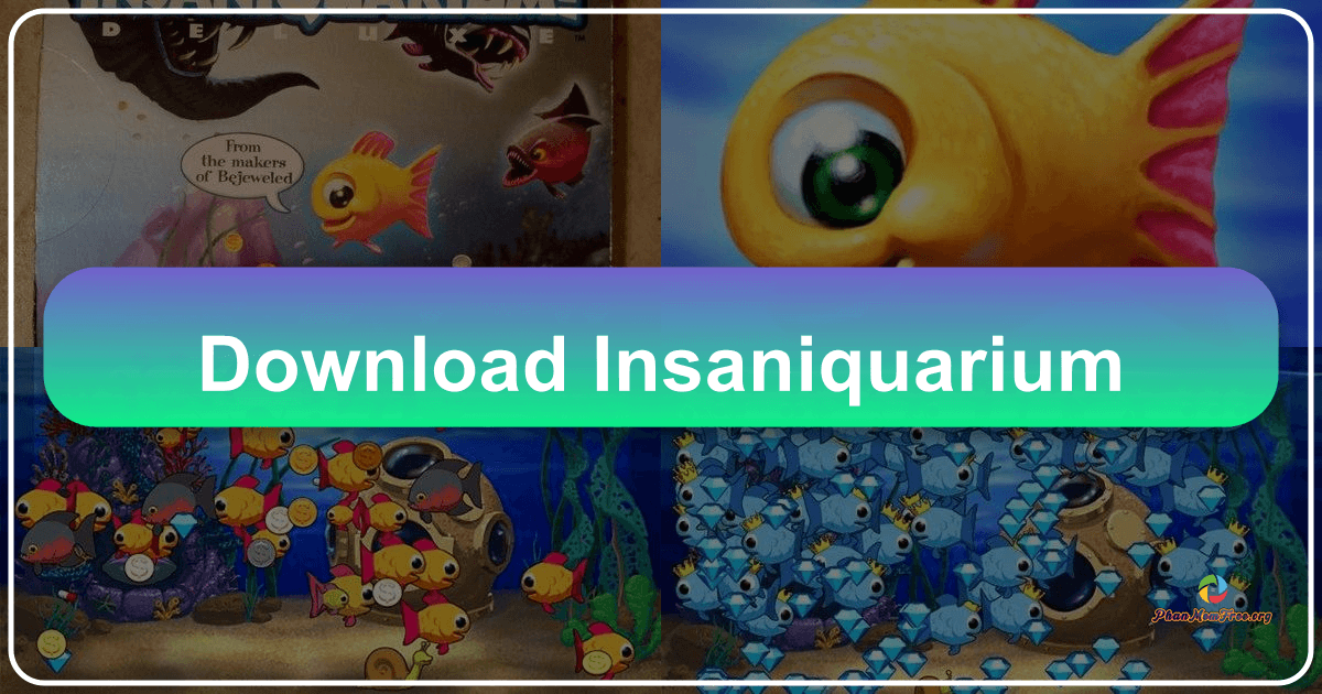 Insaniquarium Deluxe: A quirky aquarium simulator with strategic defense and chaotic fun, blending resource management and alien invasions. /images/download-insaniquarium.png