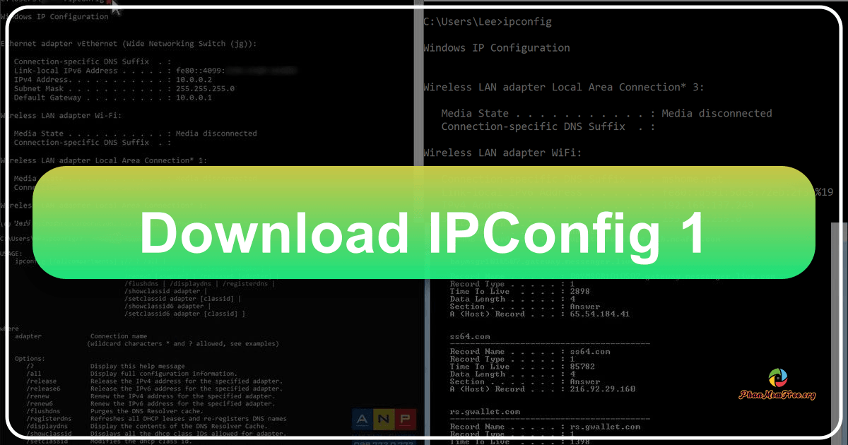A comprehensive guide to IPConfig, a free networking tool for Windows, covering its features, usage, and troubleshooting capabilities. /images/download-ipconfig-1.png