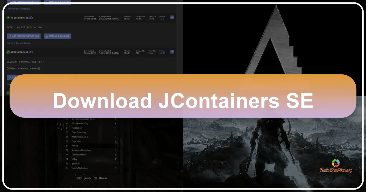 JContainers SE: A Powerful but Demanding Skyrim Special Edition Mod for Advanced Users