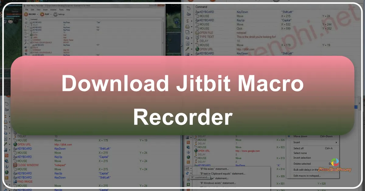 Jitbit Macro Recorder: Công cụ tự động hóa tác vụ trên máy tính