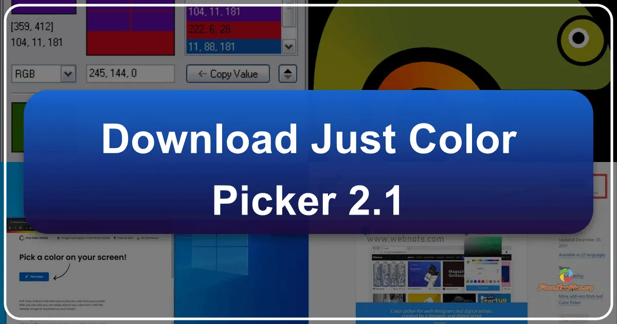 Just Color Picker 5.4: Công cụ chọn mã màu miễn phí tốt nhất