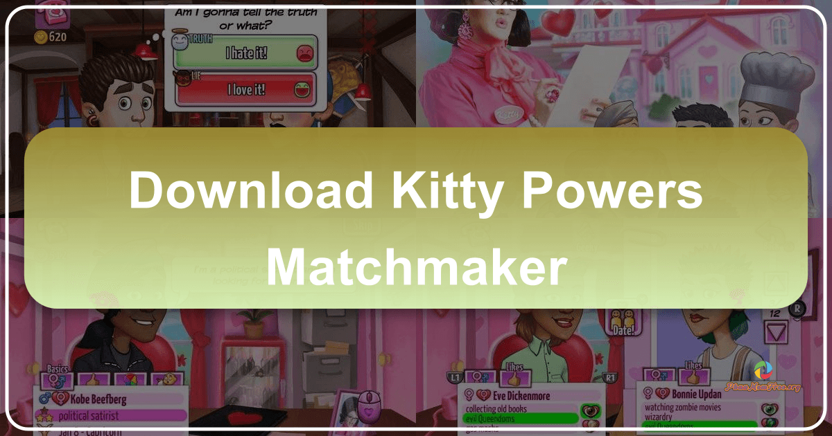 Kitty Powers' Matchmaker: A quirky, humorous, and strategic dating sim with unique characters and satirical take on modern dating. /images/download-kitty-powers-matchmaker.png