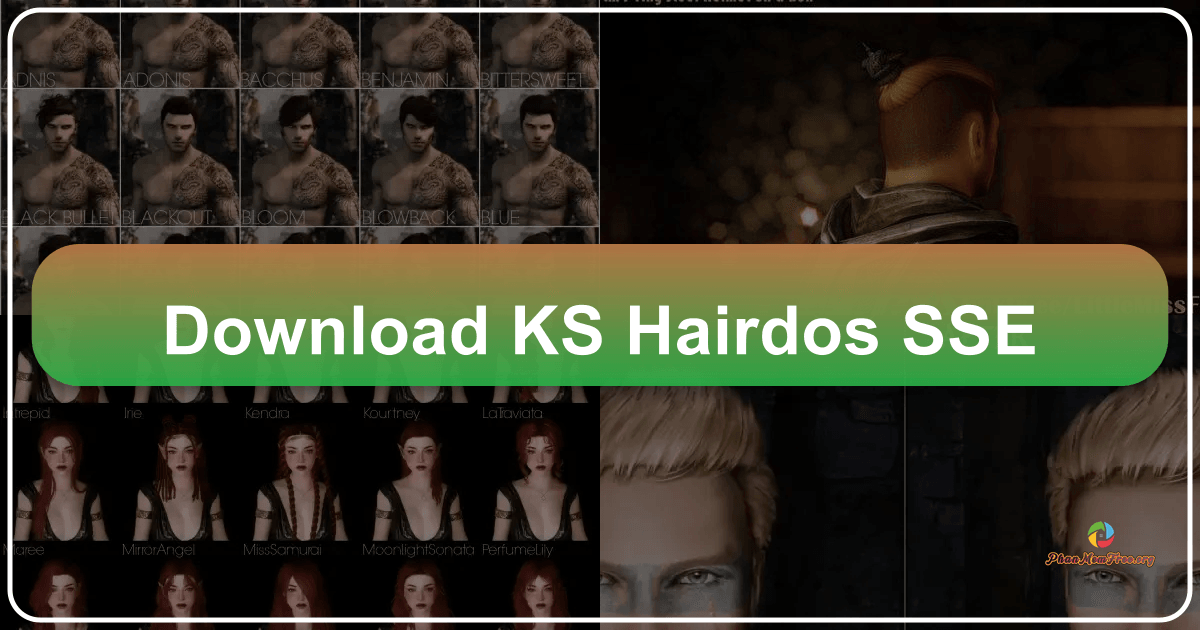 KS Hairdos SSE: A groundbreaking Skyrim mod offering extensive, high-quality hairstyles for unparalleled character personalization. /images/download-ks-hairdos-sse.png
