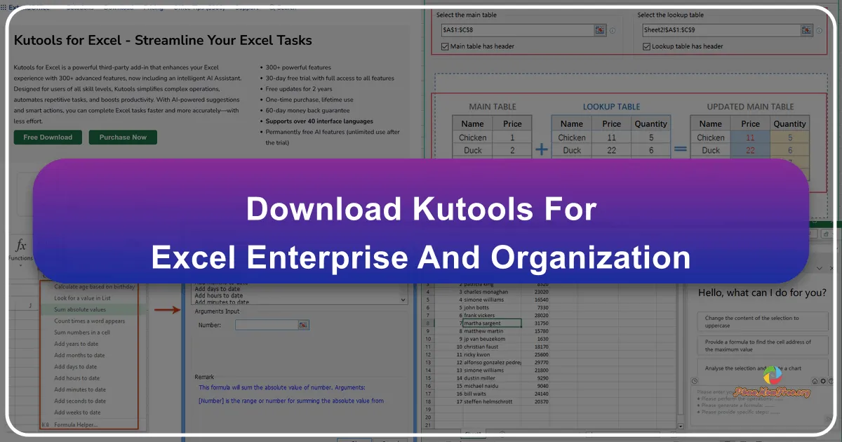 Kutools for Excel Enterprise and Organization: Giải Pháp Tối Ưu Hóa Năng Suất Excel Cho Mọi Doanh Nghiệp