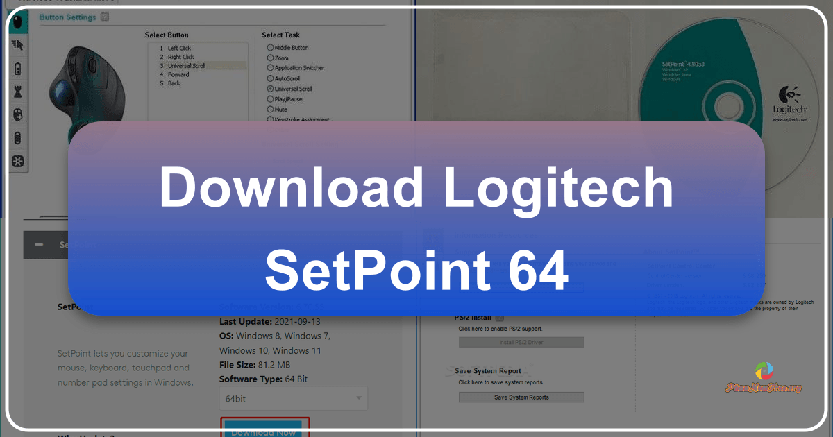 Logitech SetPoint software enhances mouse and keyboard control for improved productivity and gaming performance with customizable settings. /images/download-logitech-setpoint-64.png