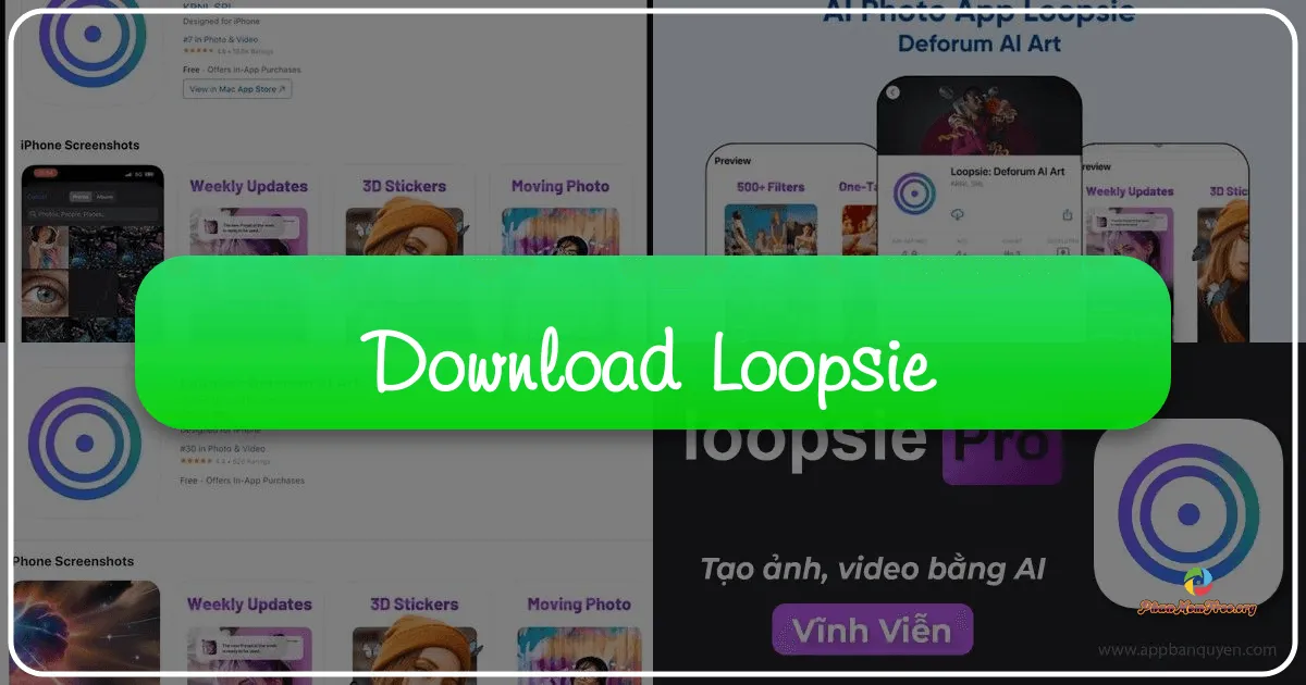 Loopsie: Ứng dụng Chỉnh sửa Ảnh và Tạo Tranh Anime bằng AI