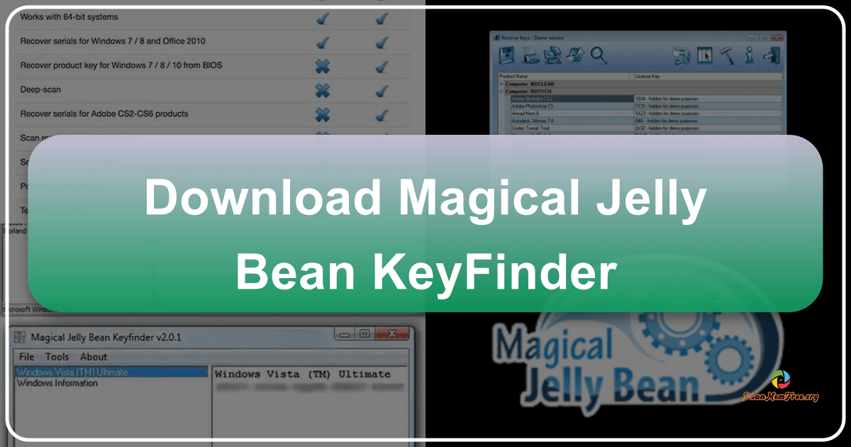 Magical Jelly Bean Keyfinder retrieves Windows and Microsoft Office product keys from system registry with ease and reliability. /images/download-magical-jelly-bean-keyfinder.png