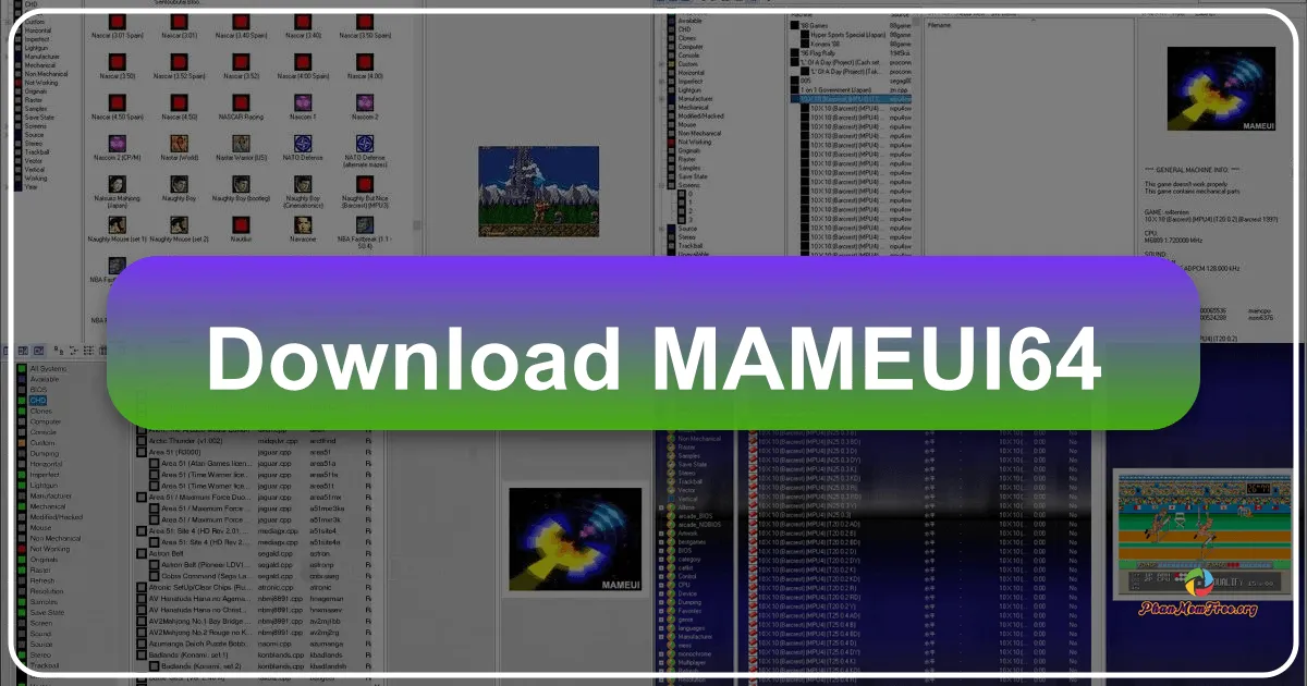 MameUI64: Comprehensive MAME Emulator Frontend for Windows