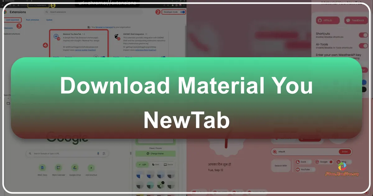 Material You NewTab: A Customizable and Stylish New Tab Experience for Google Chrome