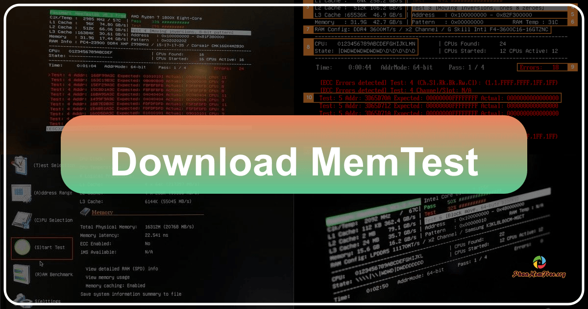 MemTest ensures your computer's RAM is running smoothly and helps identify potential issues for optimal performance and stability. /images/download-memtest.png