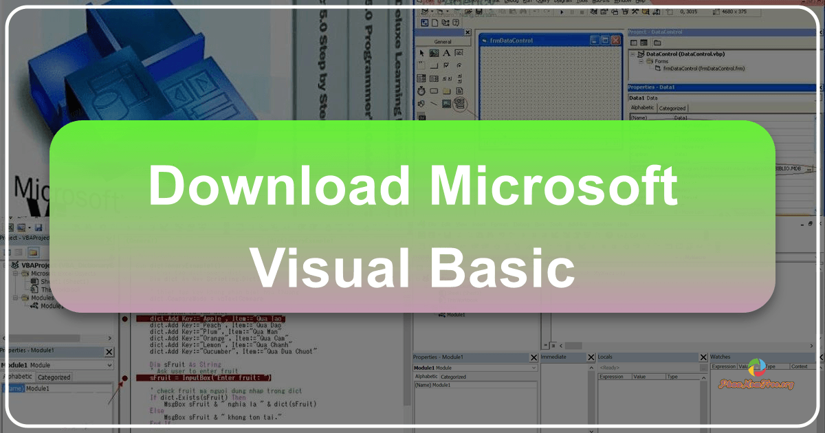 Microsoft Visual Basic: A beginner-friendly programming language with a user-friendly interface and drag-and-drop functionality. /images/download-microsoft-visual-basic.png