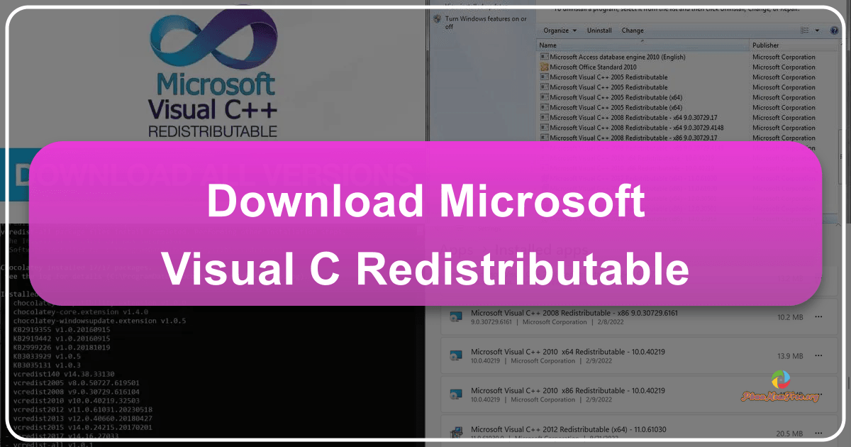 Understanding the Microsoft Visual C++ Redistributable package and its crucial role in Windows applications. /images/download-microsoft-visual-c-redistributable.png