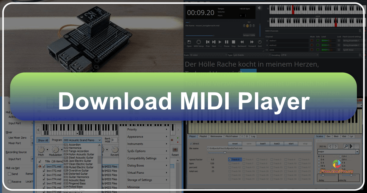 Free MIDI Player review: simple, intuitive, yet limited in functionality and precision for MIDI file playback and customization. /images/download-midi-player.png