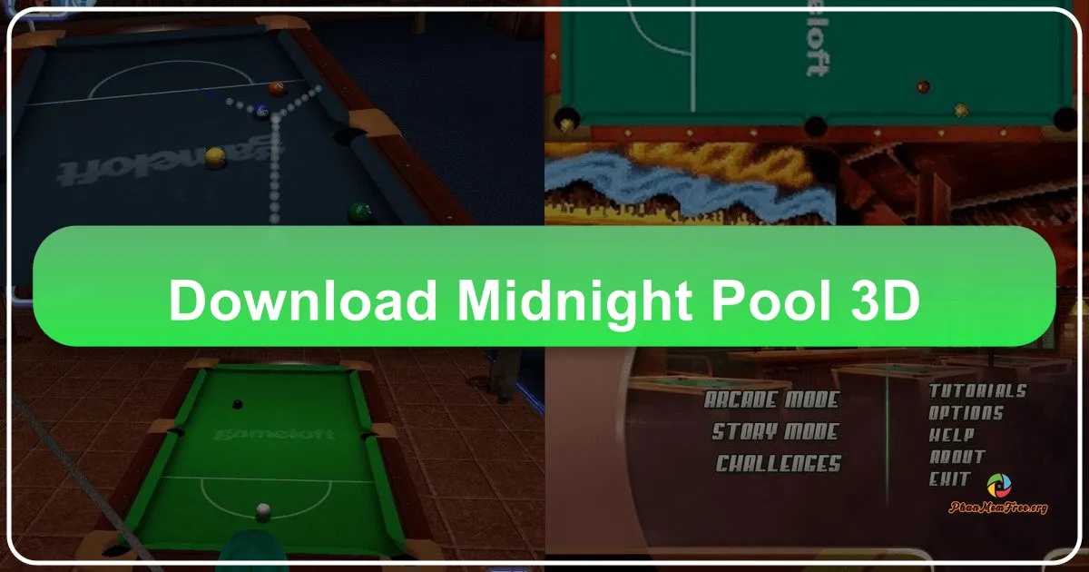 Midnight Pool 3D: Đỉnh Cao Bi-a 3D Trên Máy Tính Từ Gameloft
