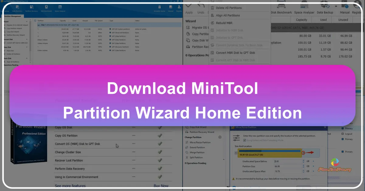 MiniTool Partition Wizard Home Edition: Trợ thủ đắc lực cho quản lý phân vùng ổ cứng