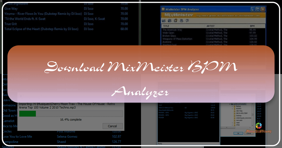 MixMeister BPM Analyzer: A tool for accurately determining song tempos for DJs and music producers with ease and speed. /images/download-mixmeister-bpm-analyzer.png