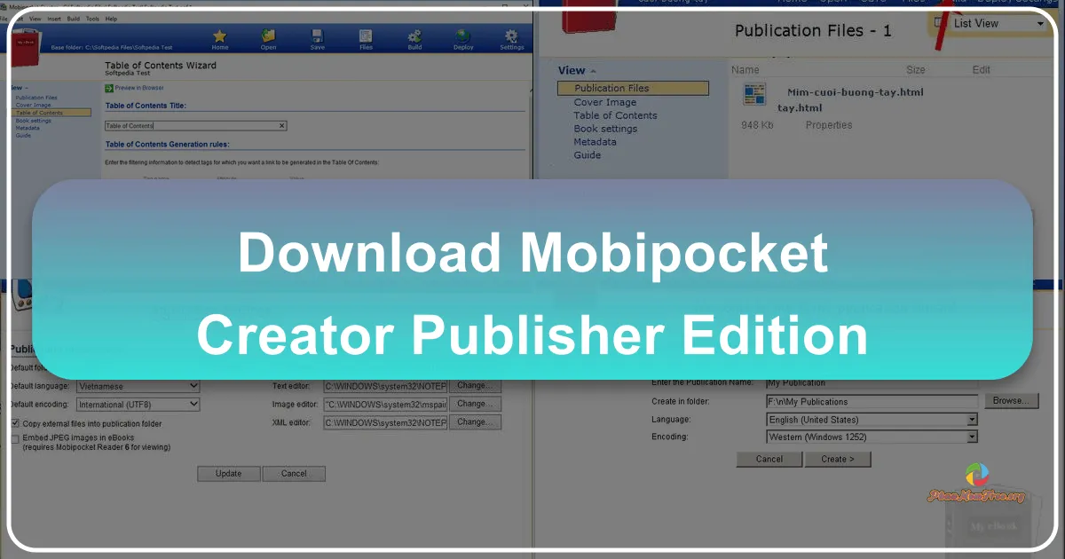 Mobipocket Creator Publisher Edition: Công cụ tạo sách điện tử chuyên nghiệp