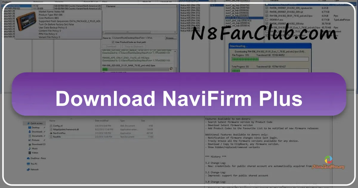 NaviFirm Plus: Công cụ tải firmware Nokia mạnh mẽ và dễ sử dụng