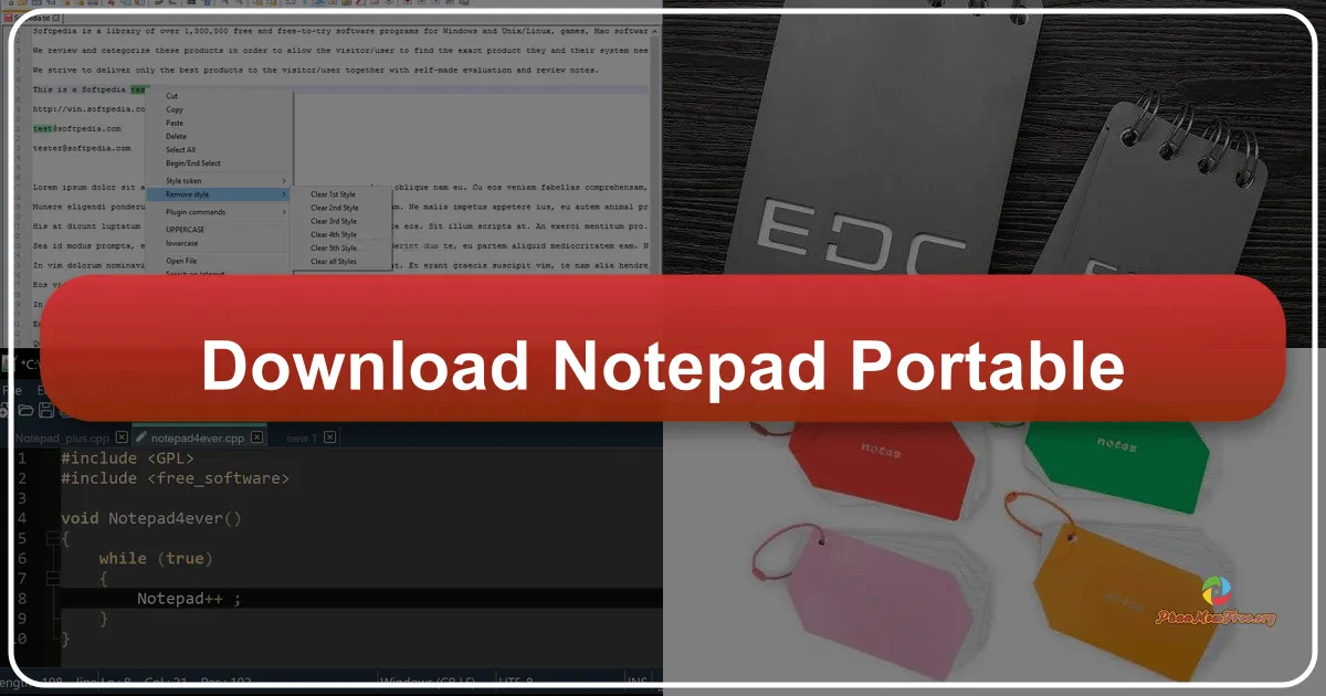 Notepad++ Portable: Trình soạn thảo mã nguồn mạnh mẽ và miễn phí