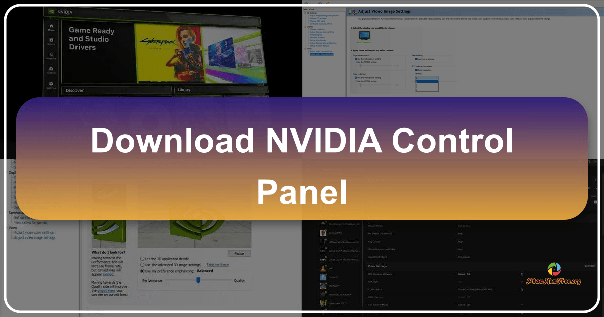 The NVIDIA Control Panel is a powerful tool for customizing and optimizing NVIDIA graphics card settings on Windows. /images/download-nvidia-control-panel.png