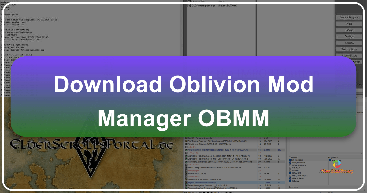Oblivion Mod Manager: A tool for managing and installing mods for Elder Scrolls IV: Oblivion efficiently. /images/download-oblivion-mod-manager-obmm.png