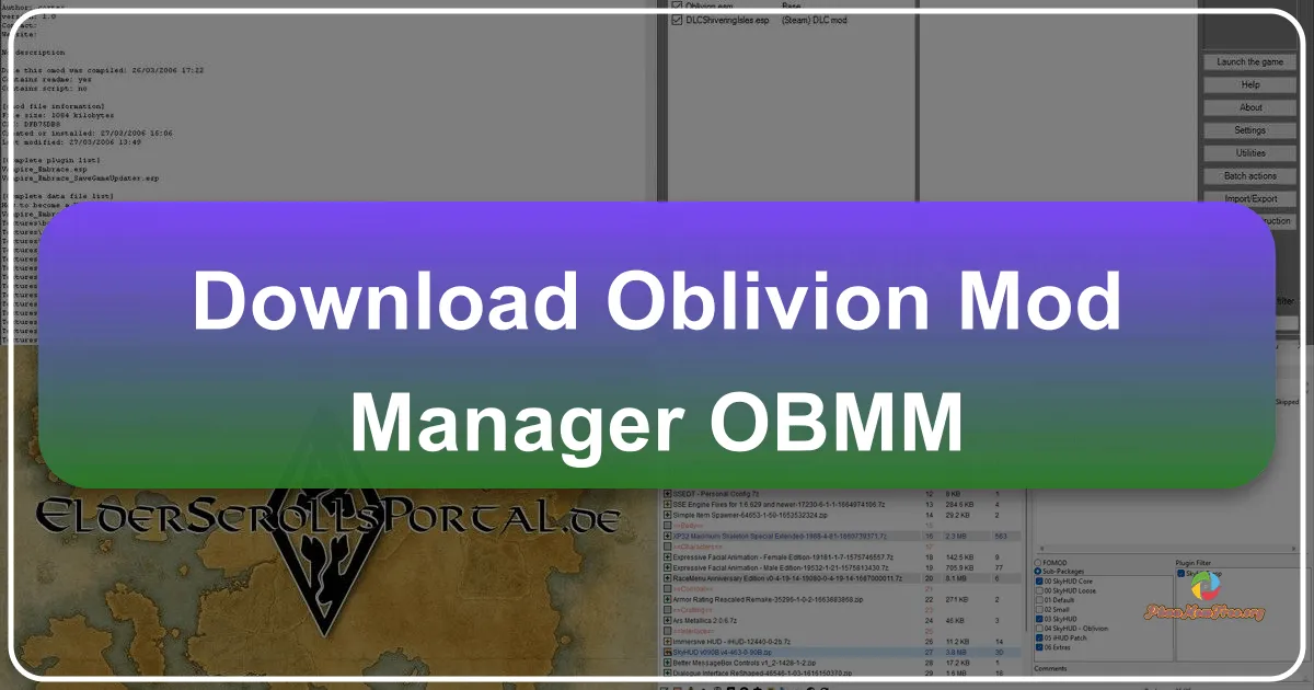 Oblivion Mod Manager (OBMM): A Deep Dive into the Essential Modding Tool for Elder Scrolls IV: Oblivion