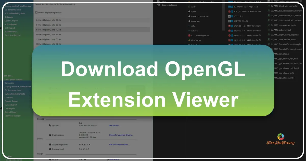 OpenGL Extension Viewer: Unveiling Your Graphics Hardware's True Potential