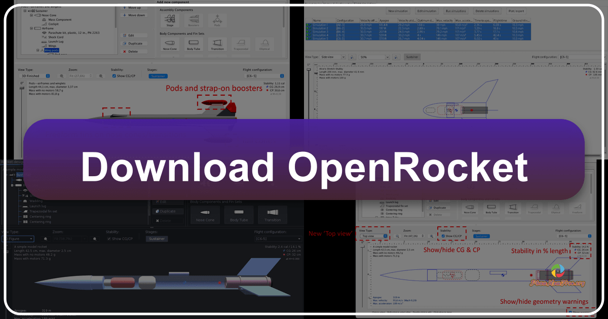 OpenRocket: Free, open-source software for designing, simulating, and analyzing rocket launches with precision and control. /images/download-openrocket.png