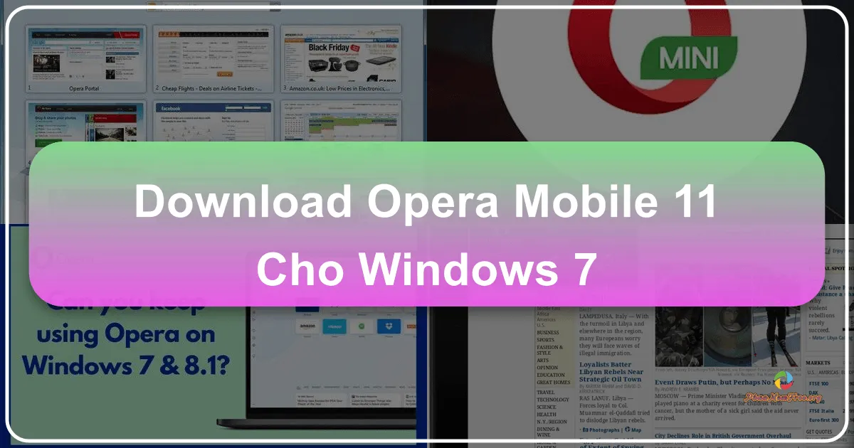Opera Mobile 11 dành cho Windows 7: Trải nghiệm trình duyệt di động trên máy tính