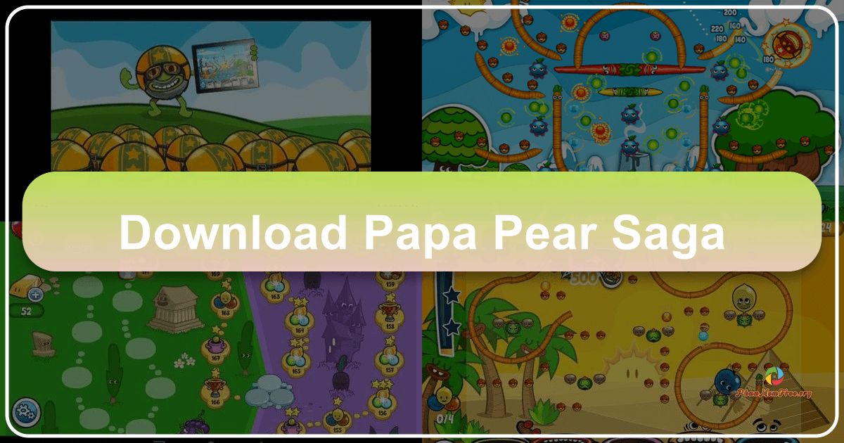 Papa Pear Saga review: a physics-based puzzle game with addictive gameplay and vibrant visuals. /images/download-papa-pear-saga.png