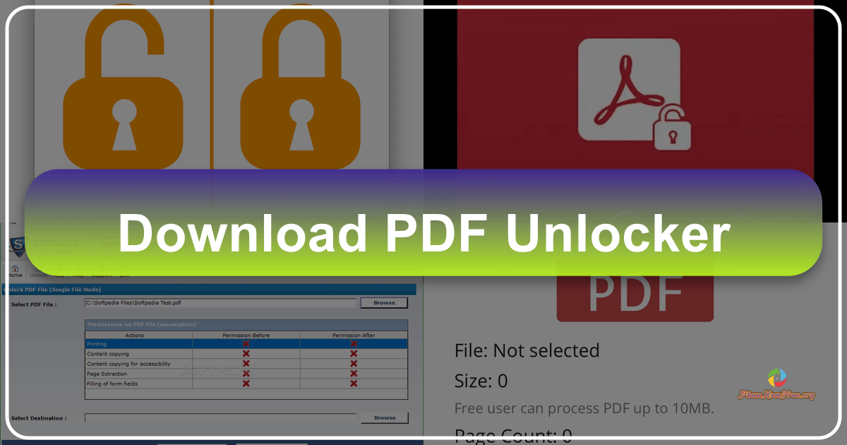 PDF Unlocker removes restrictions from PDF files, enabling editing, printing, and copying of previously locked documents. /images/download-pdf-unlocker.png
